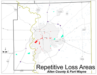 Allen County & Fort Wayne Repetitive Loss Areas